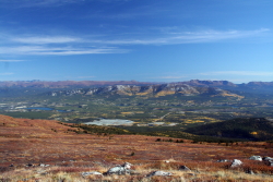 The view from the summit ridge of Mt. McIntyre at Whitehorse