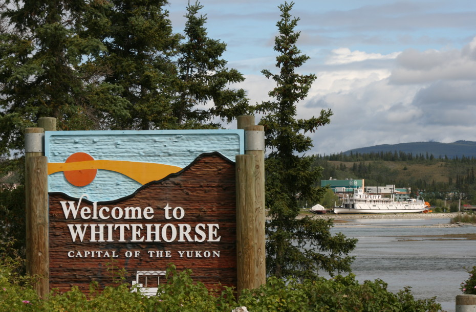 Welcome to Whitehorse sign