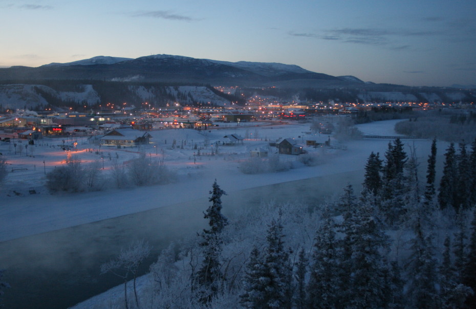 Whitehorse, Yukon, at -33 degrees C